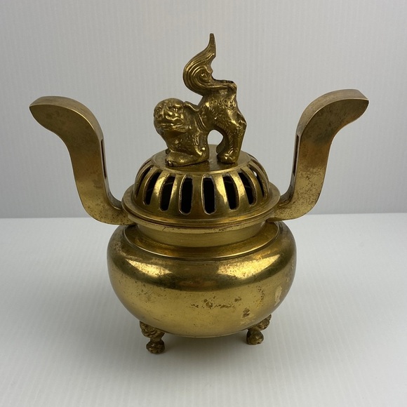 Brass Other - Vintage Brass Incense Burner Lion